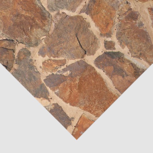 素朴な石塀の構造の地質学の暖かい白熱 薄葉紙 (詳細)