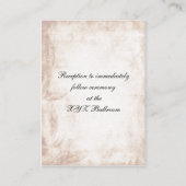 素朴な石工の瓶ウェディングレセプションカード エンクロージャーカード (裏面)