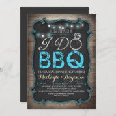 素朴な私はBBQリハーサルのディナーの招待をする 招待状 (正面/裏面)