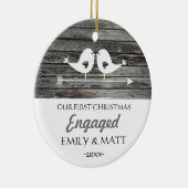 素朴な私達の初めてのクリスマスのオーナメント-愛鳥- セラミックオーナメント (右)