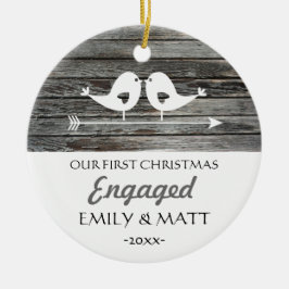 素朴な私達の初めてのクリスマスのオーナメント-愛鳥- セラミックオーナメント