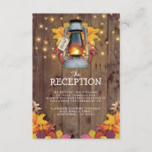 素朴な秋のイルミネーションと紅葉の結婚式の披露宴 エンクロージャーカード (正面)