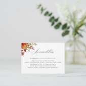 素朴な秋のウェディング宿泊施設 エンクロージャーカード (スタンド正面)