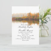 素朴な秋のエレガントで、シンプルな結婚式 招待状 (スタンド正面)