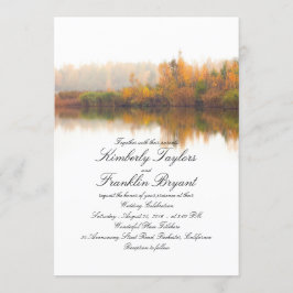 素朴な秋のエレガントで、シンプルな結婚式 招待状