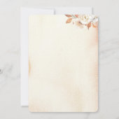 素朴な秋のオレンジ色のカボチャと花 招待状 (裏面)