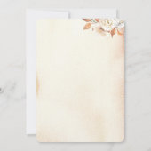 素朴な秋のオレンジ色のカボチャと花 招待状 (裏面)