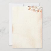 素朴な秋のオレンジ色のカボチャと花 招待状 (裏面)