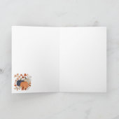 素朴な秋のオータムパンプキン ワイルドフラワーズ 葉 カード (内部)