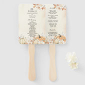 素朴な秋のカボチャと花 ハンドファン (正面&裏面)