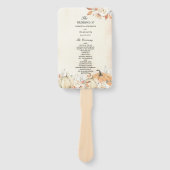 素朴な秋のカボチャと花 ハンドファン (正面)