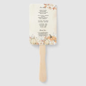 素朴な秋のカボチャと花 ハンドファン (裏面)