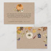 素朴な秋のカボチャフローラ赤ちゃんシャワー エンクロージャーカード (正面/裏面)