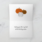 素朴な秋のカボチャ ハッピーサンクスギビングの挨拶 カード (内部)