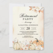 素朴な秋のトマトと花 招待状 (正面)