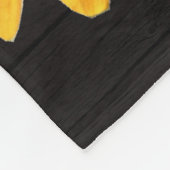 素朴な秋のヒマワリ フリースブランケット (角)