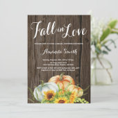 素朴な秋のブライダルシャワーの招待 招待状 (スタンド正面)