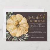 素朴な秋のプルンパのベイビーシャワー 招待状 (正面)