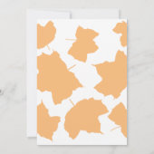 素朴な秋のマップルリーフサルモンナチュラルオレンジ ホワイト ウェディング 招待状 (裏面)