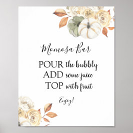 素朴な秋のモモサバードリンク看板 ポスター