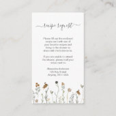 素朴な秋のワイルドフラワー料理のリクエスト エンクロージャーカード (正面)