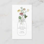 素朴な秋のワイルドフラワー レシピのリクエスト エンクロージャーカード (裏面)