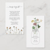 素朴な秋のワイルドフラワー レシピのリクエスト エンクロージャーカード (正面/裏面)