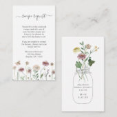 素朴な秋のワイルドフラワー レシピ依頼同封 エンクロージャーカード (正面/裏面)