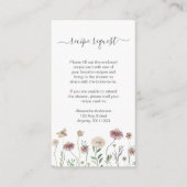 素朴な秋のワイルドフラワー レシピ依頼同封 エンクロージャーカード (正面)