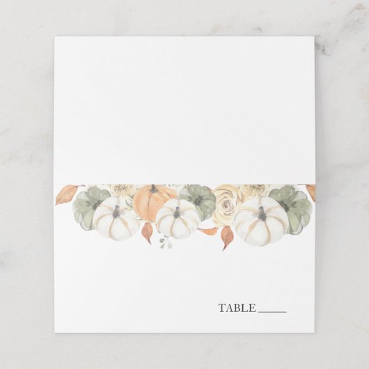 素朴な秋の名札カード プレイスカード (外部開封)