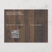 素朴な秋の妖精の灯りと葉っぱ 私の結婚式 BBQ 案内ポストカード (裏面)