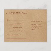 素朴な秋の季節の歌のリクエスト・返信はがき インビテーションポストカード (裏面)