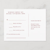 素朴な秋の季節の歌リクエスト返信はがき インビテーションポストカード (裏面)