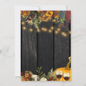 素朴な秋の季節の誕生日 招待状 (裏面)