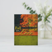 素朴な秋の恋愛結婚ポストカード ポストカード (スタンド正面)