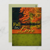 素朴な秋の恋愛結婚ポストカード ポストカード (正面/裏面)