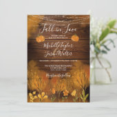 素朴な秋の恋愛 オータム フラワーボタニック パンプキン 招待状 (スタンド正面)