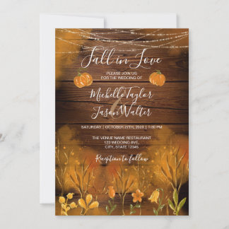 素朴な秋の恋愛 オータム フラワーボタニック パンプキン 招待状