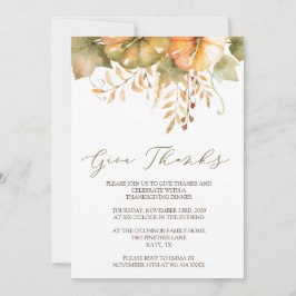素朴な秋の招待の感謝祭の招待状 招待状