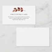 素朴な秋の枝の囲みカード エンクロージャーカード (正面/裏面)