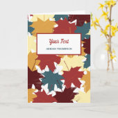 素朴な秋の水彩画の葉 カード (黄色い花)