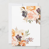 素朴な秋の水彩花のウェディング招待状 招待状 (裏面)