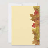 素朴な秋の祭り 紅葉 招待状 (裏面)