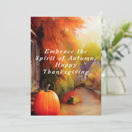 素朴な秋の精神 感謝祭の喜び 招待状