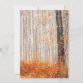 素朴な秋の紅葉のウェディング 招待状 (裏面)