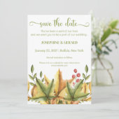 素朴な秋の紅葉ウェディング・セーブ・ザ・デート 招待状 (スタンド正面)