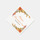 素朴な秋の紅葉感謝祭パーティー スタンダードカクテルナプキン (角)