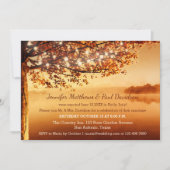 素朴な秋の結婚式の招待状または結婚後のパーティーの招待状 招待状 (正面)
