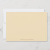 素朴な秋の結婚式の招待状または結婚後のパーティーの招待状 招待状 (裏面)