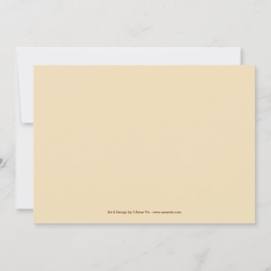 素朴な秋の結婚式の招待状または結婚後のパーティーの招待状 招待状 (裏面)